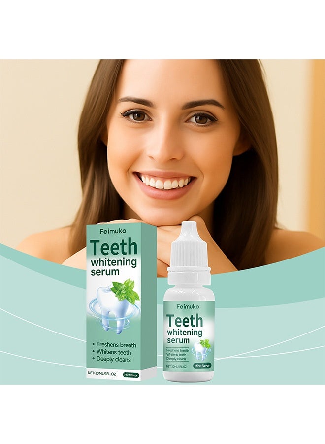 Feimuko Tooth Essence Liquid - Cleanses tooth stains, reduces bad odor. Mint flavor, gentle care essence 30ml - Image 1